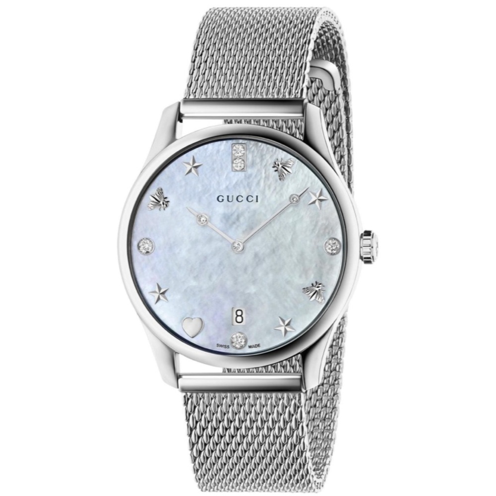 Gucci G-Timeless Diamond & Mother of Pearl Watch